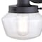 Vaxcel Collins 1 Light Black Farmhouse Outdoor Wall Lantern Clear Schoolhouse Glass T0573 - alternate 6